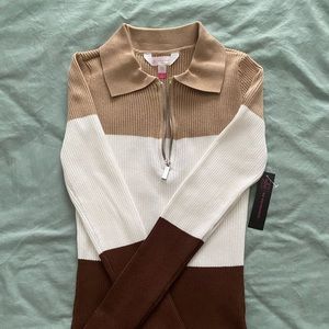 70s Inspired Sweater with zipper detail size S